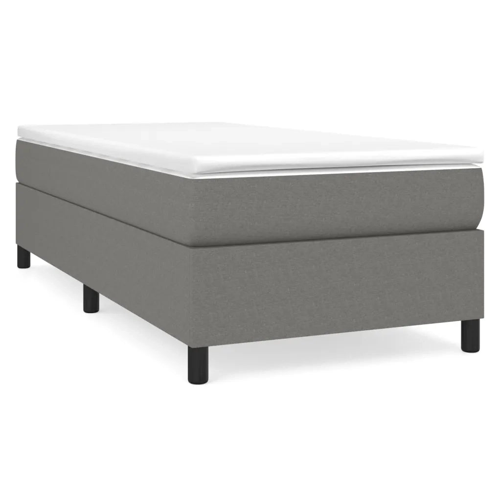 Struttura Letto a Rete a Molle-Giroletto Grigio Scuro 90x200 cm Tessuto 996663