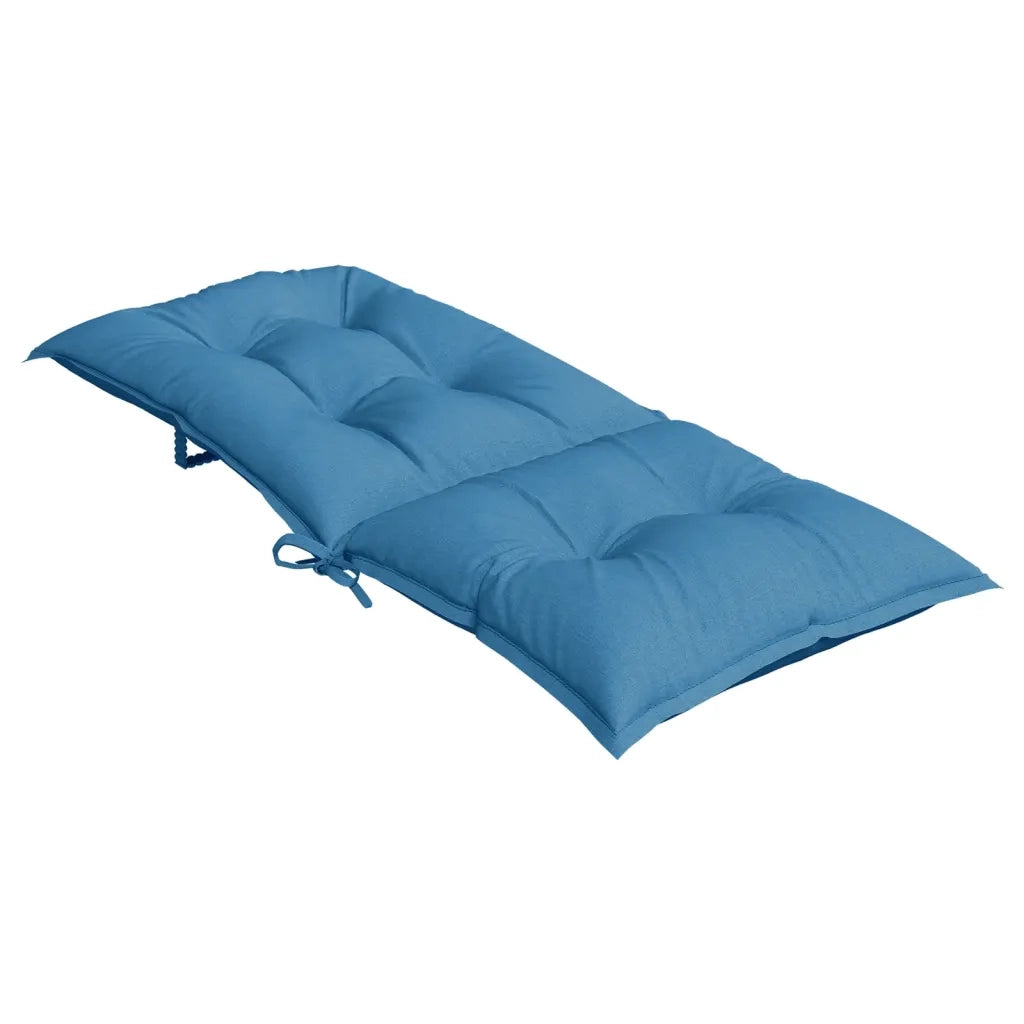 Cuscini Sedia Schiena Alta 2 Blu Mélange 120x50x7 Tessuto 4002358