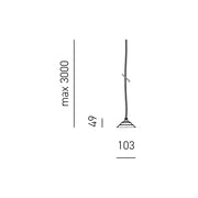 Portalampada con cavo trasparente Alice ottone per lampade a sospensione 1XE27 max 1X60W IP20 - Lunghezza max 3 metri