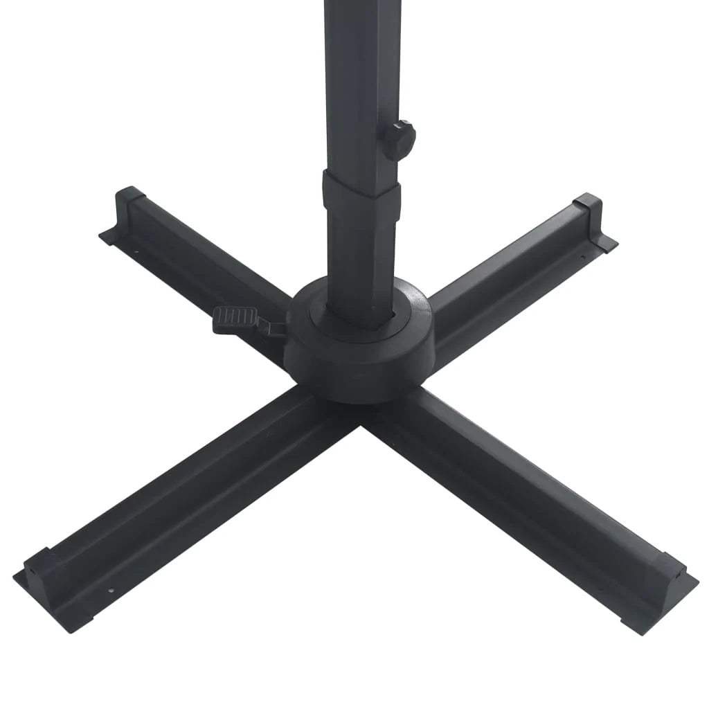 Ombrellone a braccio con luci LED alluminio 400 x 300 cm tortora 02_0008452