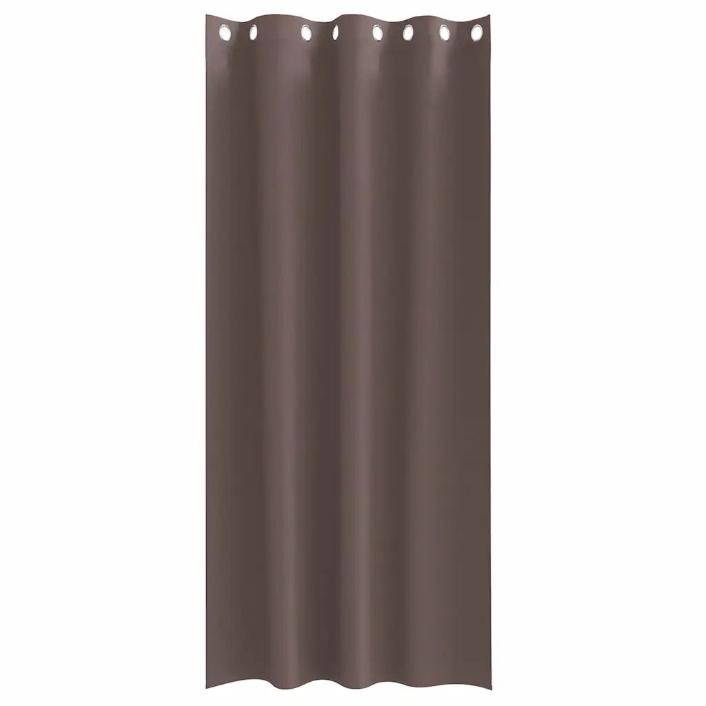 Tende Blackout con Anelli 2 pz Marrone Scuro 260 x 140 cm 4107337