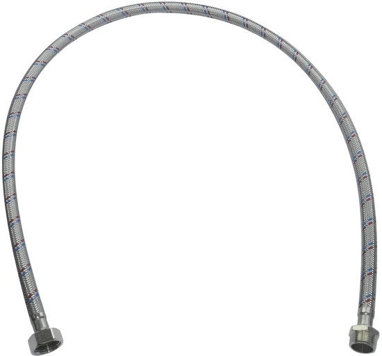 Slitta flessibile 600 mm - Connettore 1/2 pollice - Materiale gomma/acciaio inossidabile - Pressione massima 1 MPa - Temperatura massima 90 °C