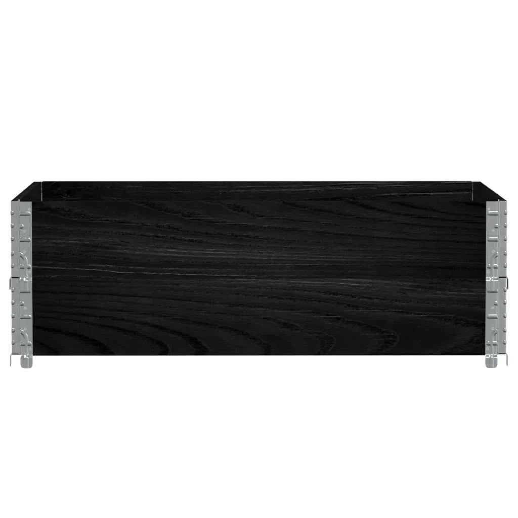 Vassoio per fioriera aiuola rialzata piante fiori terrazza giardino 120 x 80 cm legno massello di pino nero 02_0037413