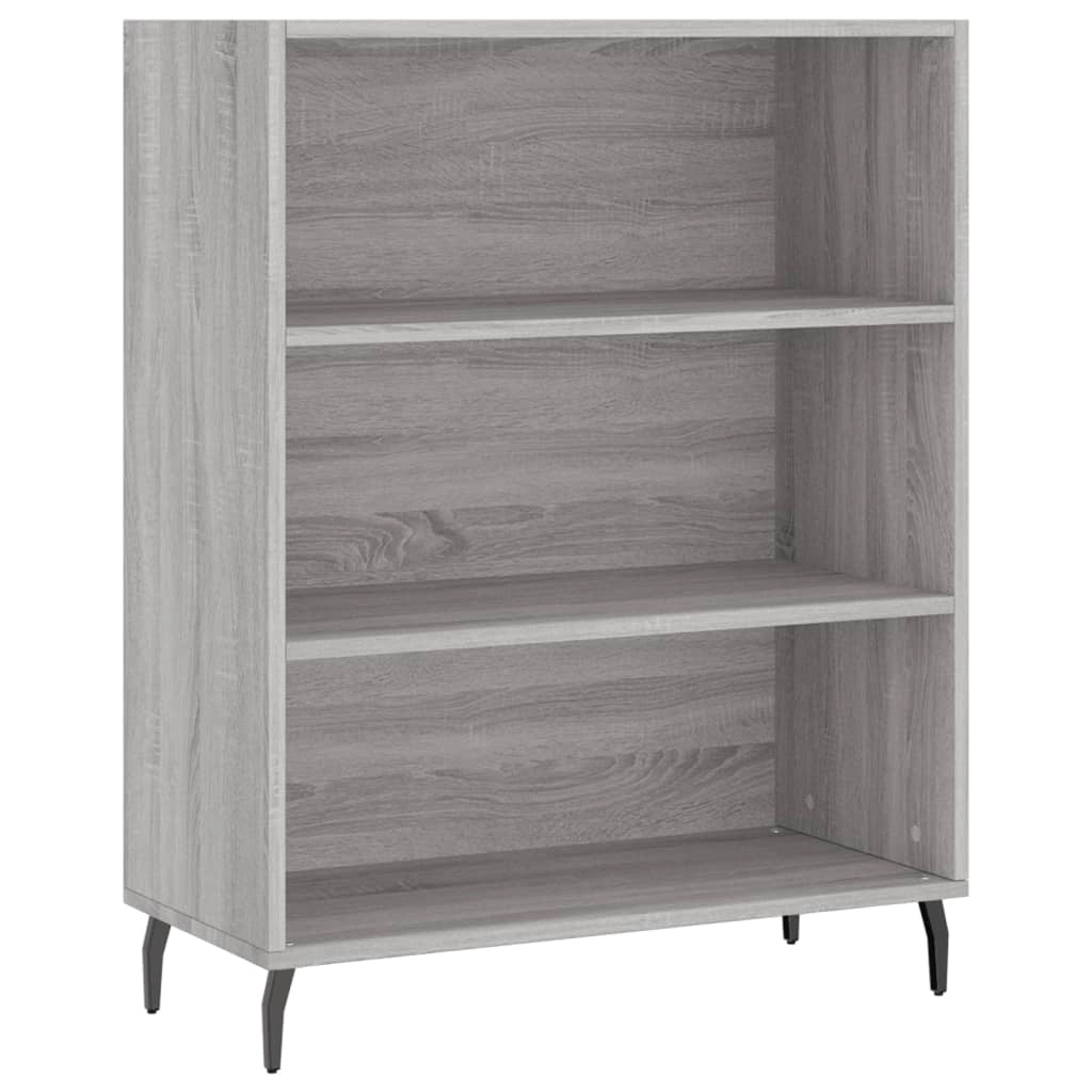 Buffet credenza cassettiera armadio mobile contenitore organizer cucina soggiorno salotto rovere Sonoma alto 69,5 x 34 x 180 cm legno ingegnerizzato grigio 02_0035570