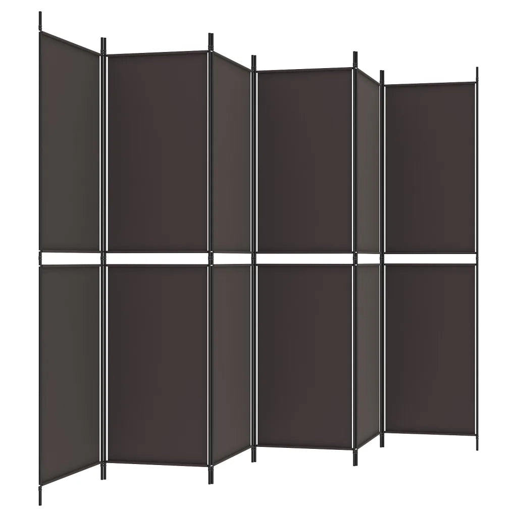 Divisorio a 6 Pannelli Marrone 300x200 cm in Tessuto cod mxl 64369