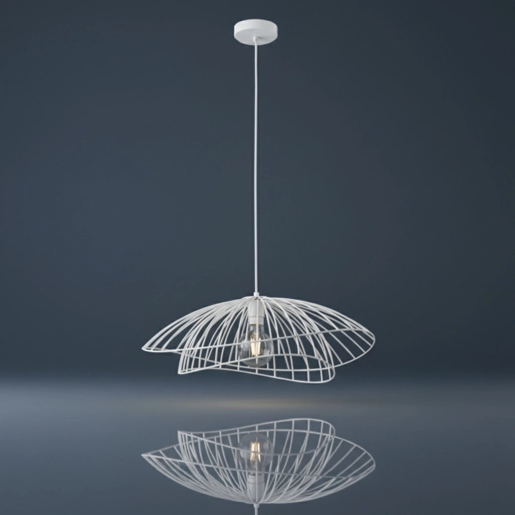 Sospensione Contemporanea Adelaide In Metallo Bianco 1 Luce E27