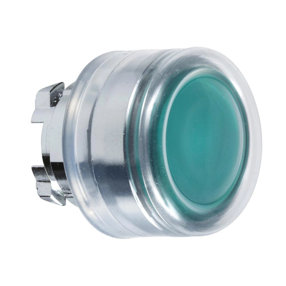 Testa pulsante luminoso 22 LED verde Schneider