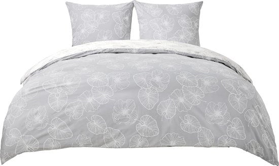 Set di coperte da letto 3 pezzi grigio, 155 x 220 cm, con 2 federe da cuscino 80 x 80 cm