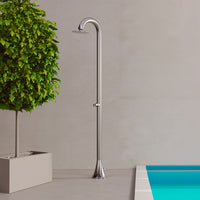 Doccia da Giardino ad Acqua Fredda in Acciaio Inox Soffione Rotondo Sined Luna TMP