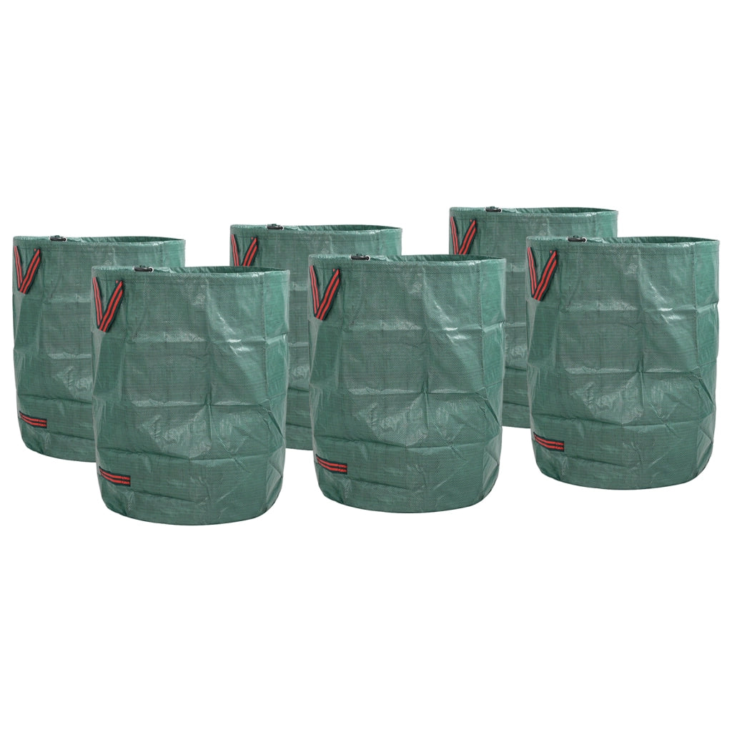 Sacchi per Rifiuti da Giardino  con Manici 12 pcs Pieghevoli Rotondi Verdi 300 L