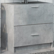 Mobile Lavabo-Armadietto da bagno Grigio Cemento 59x37x59 cm in Truciolare