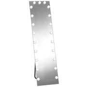 Specchio a figura intera 150x40 cm con illuminazione a LED RGB, 21 lampadine, 7 colori di luce, interruttore touch e funzione memoria.