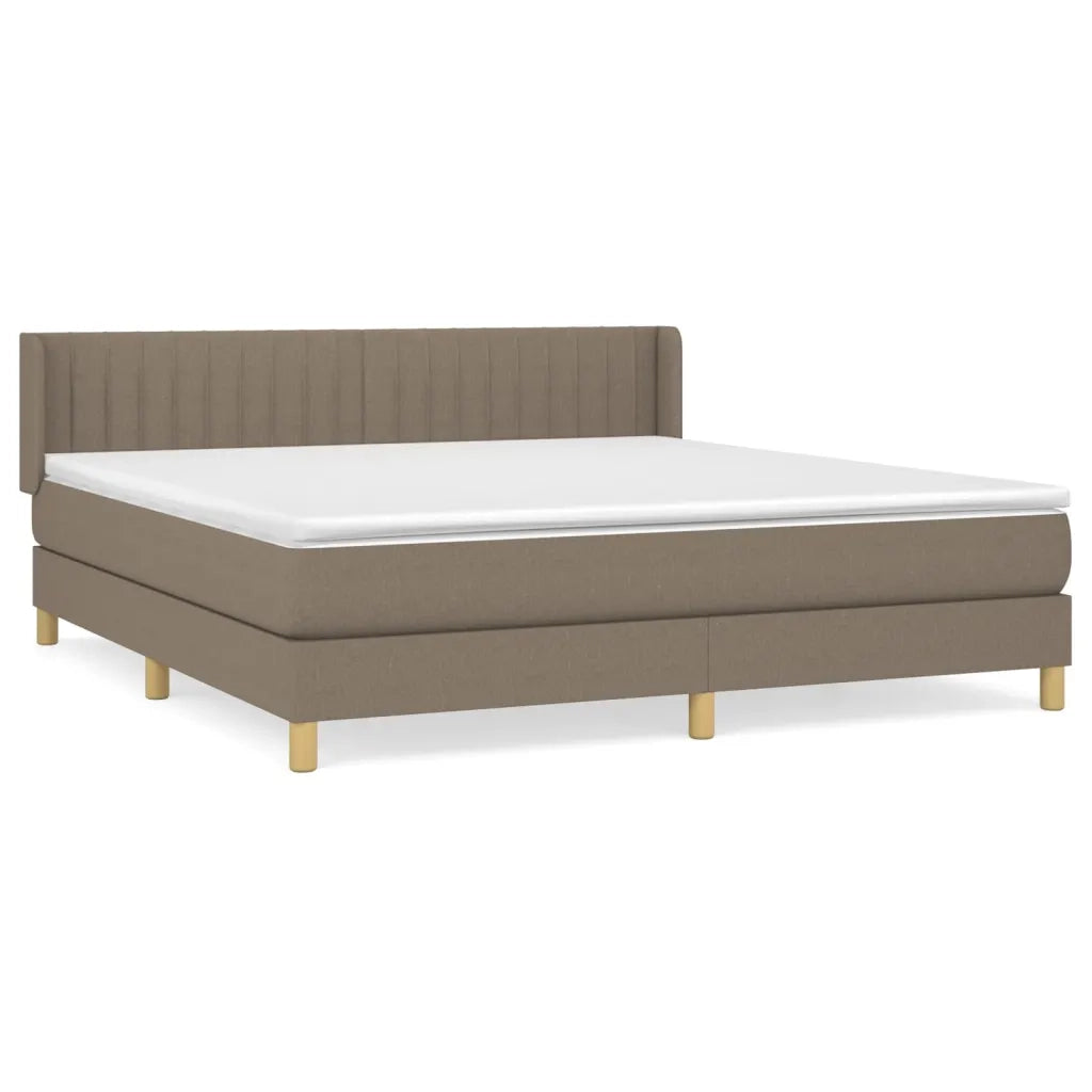 Giroletto a Molle con Materasso Tortora 180x200 cm in Tessuto 3130453