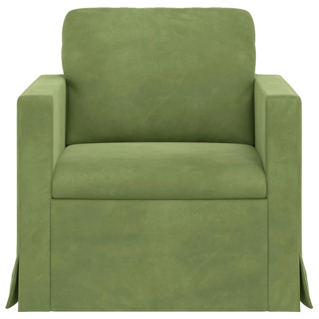 Divano Verde chiaro 78 x 78 x 80 cm Velluto 42024407