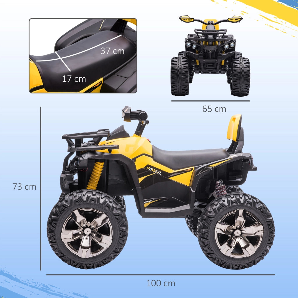 Auto elettrica per bambini Quad Buggy 12V ¨C zephmum ¨C Giallo Nero metallo PP