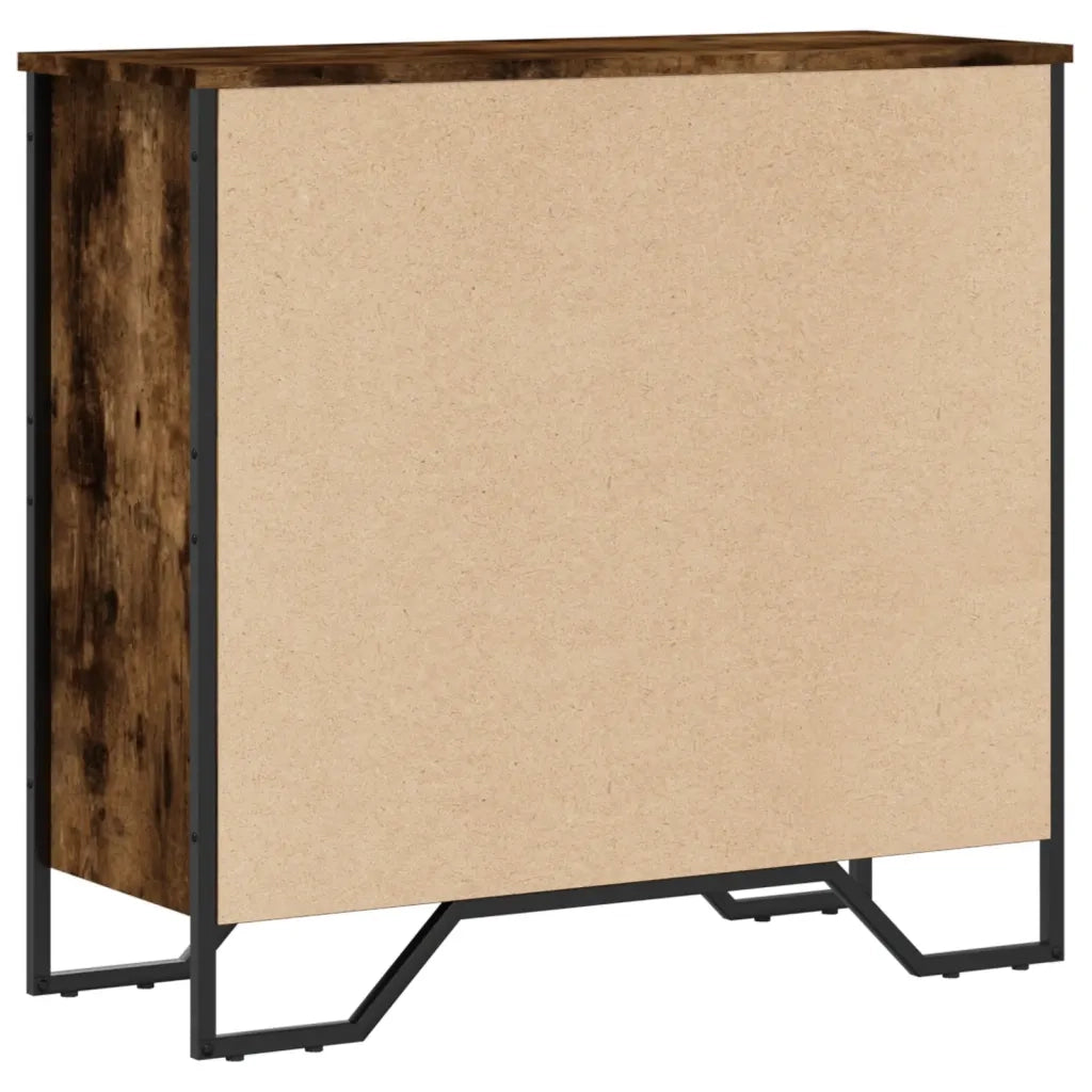 Libreria-Scaffale per Libri-Mobile di Stoccaggio Rovere Fumo 80x31x74,5 cm in Truciolato