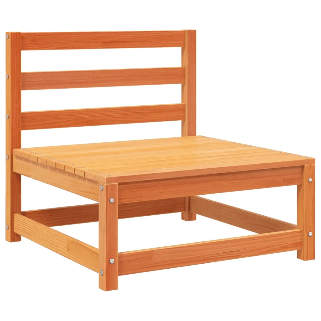 Set Divani da Giardino 7 pz Marrone Cera Legno Massello Pino 3299464