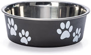 Piatto bella paw motive nero, 12cm acciaio inossidabile