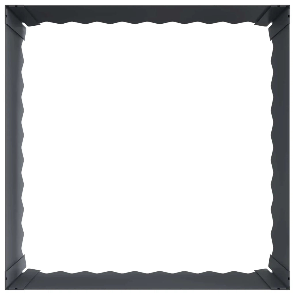 Bordura per Prato 4 pcs 60 x 60 x 35 cm Acciaio Antracite 8008922