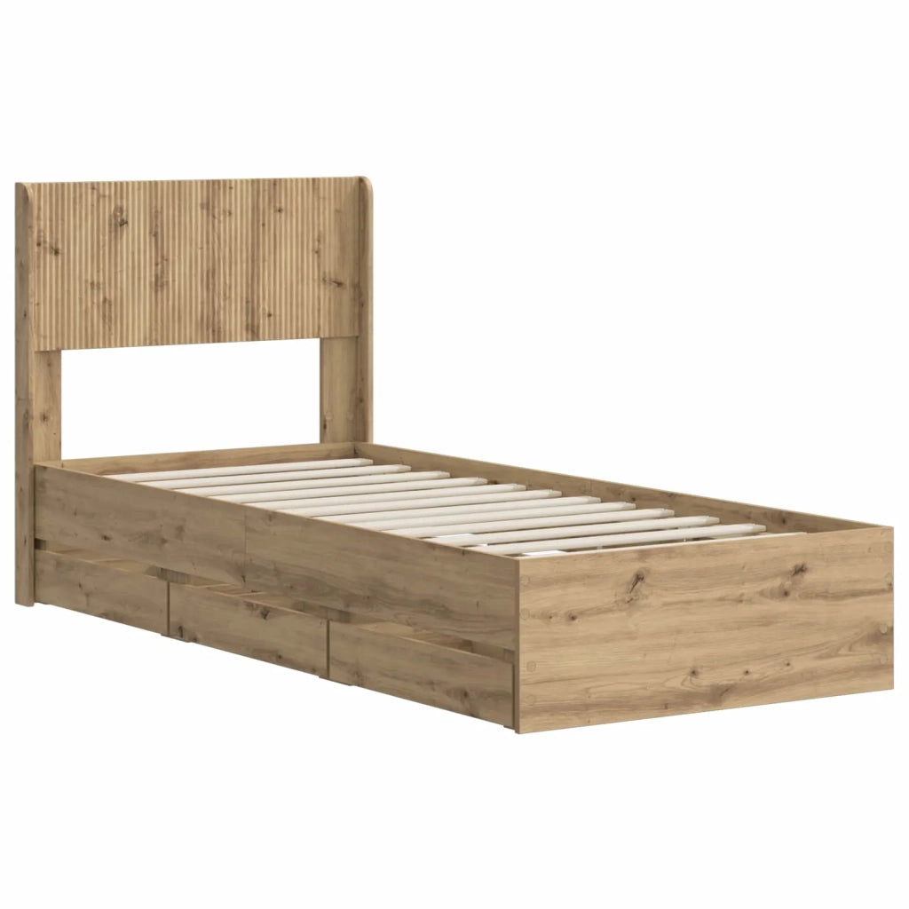 Struttura del letto con stoccaggio e testata Artisan Oak 3445817