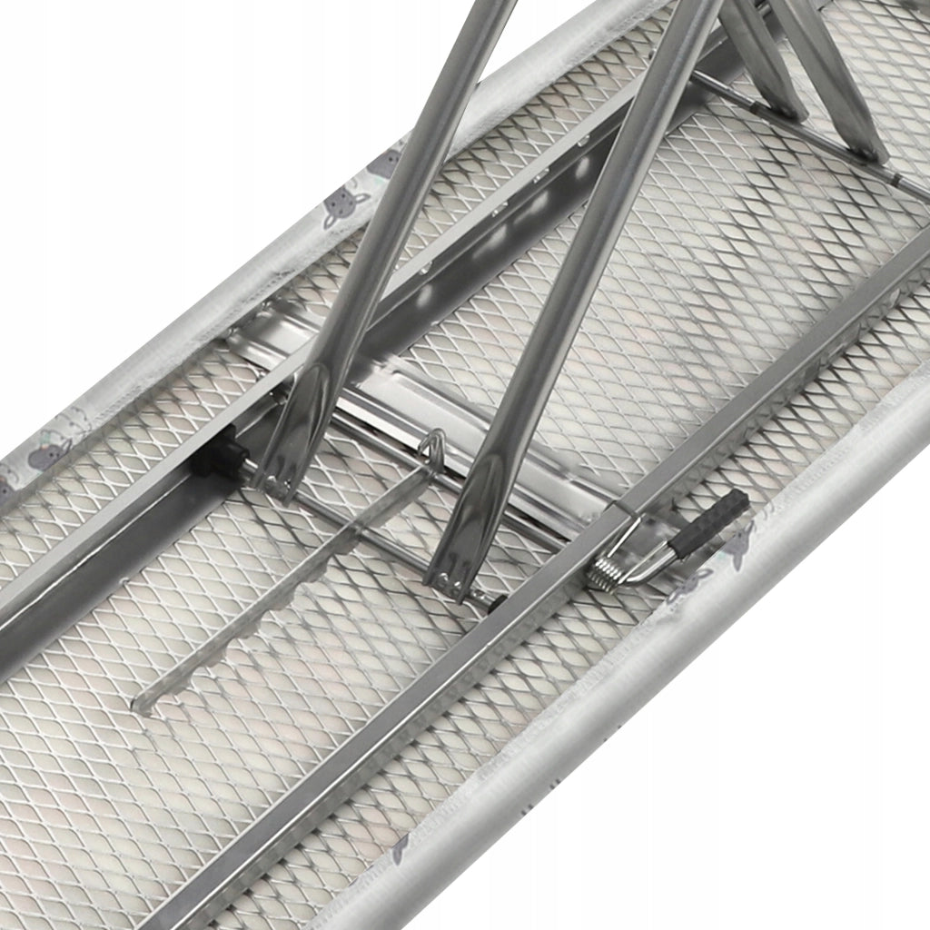Asse da stiro KADAX 110x30cm pieghevole con supporto per ferro da stiro, piccola e robusta.