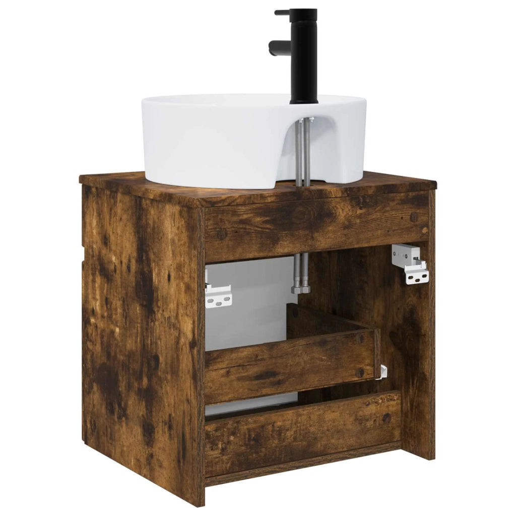Mobile lavabo da parete Rovere Fumo 49 x 44,5 x 65 cm 890597