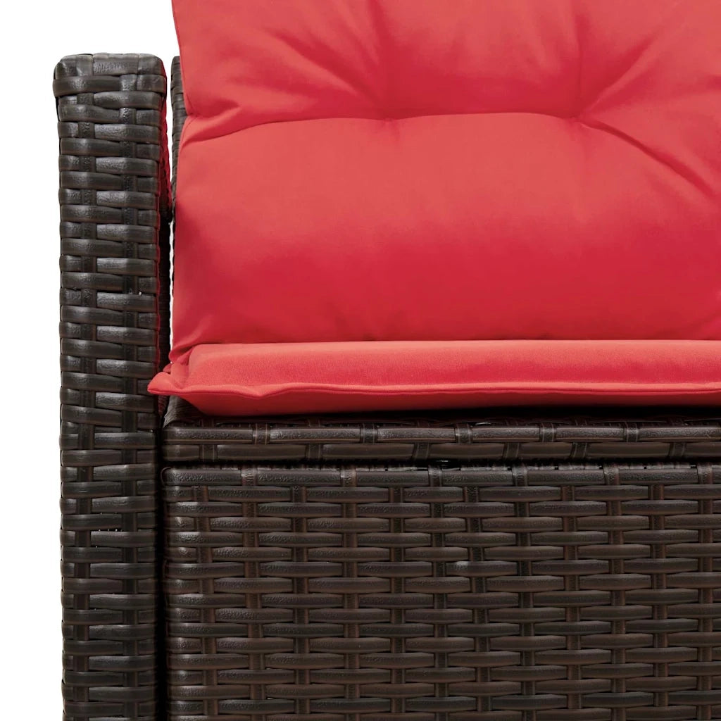 Divano da giardino con cuscino 120 x 62 x 69 cm. polyrattan 42006768