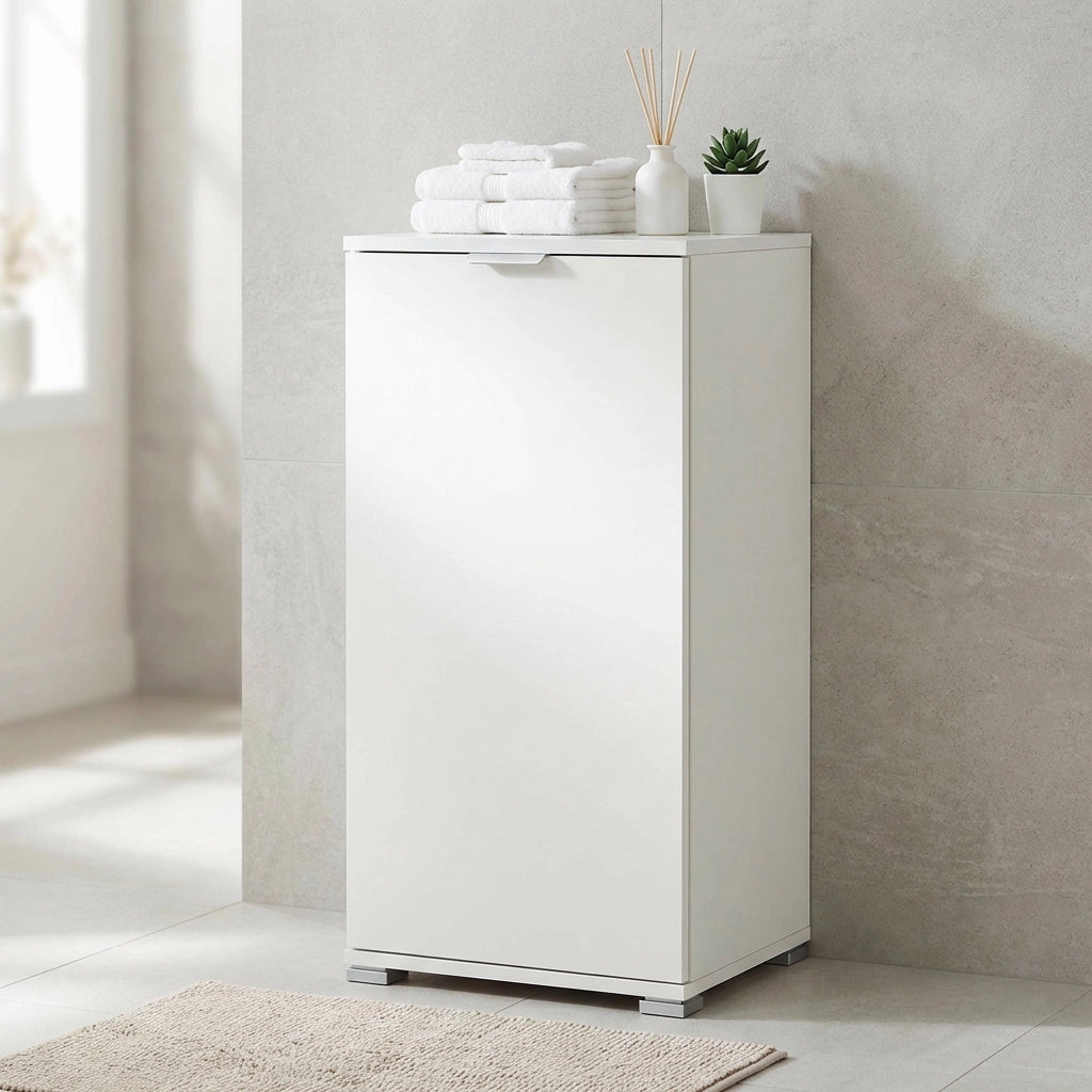 Armadietto da Bagno con un'anta  in Legno Composito cm 45x38x85 - LALO