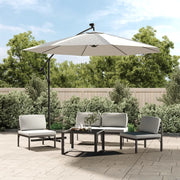 Ombrellone Pensile con Luci LED-Ombrello da giardino balcone 300 cm Sabbia Palo in Metallo