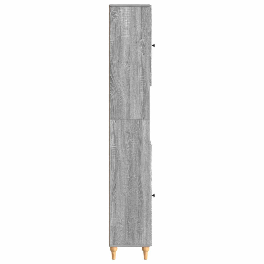 Armadio da Bagno con Ripiano Aperto ALKMAAR Sonoma grigio 896161