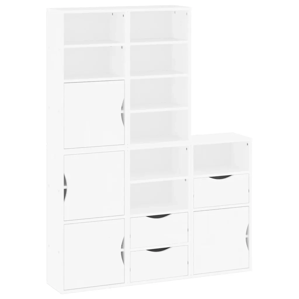 Armadietti Laterali 5 pz ODDA Bianco 40x24x79 cm Legno di Pino 3365361