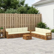 Set divani con cuscino 9 pcs Legno di Acacia Massello 3384176