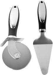 Snidereccesione Pizza - Manico Antiscivolo - Disegno Ergonomico - Resistente all'Acqua del Lavastoviglie - Ideale per Pizza e Dolci - Utensili da Cucina