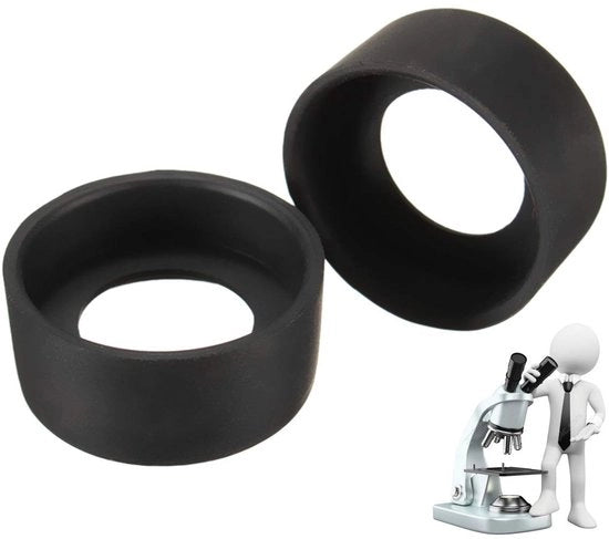 Occhiali di Protezione per gli Occhi in Gomma Sottile - 2 Pezzi - Diametro Interno 17 mm - Protezione per gli Occhi con Lente Microscopica - Copertura per gli Occhi per Telescopio - Diametro Esterno 29-30 mm