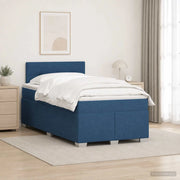 Letto box spring con materasso Blu 120 x 200 cm Tessuto 3450459