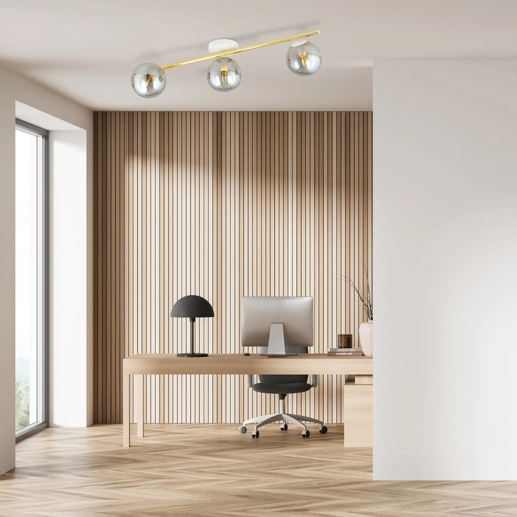 Emibig plafoniera SPLENDI 3 3xE14 oro grafite metallo