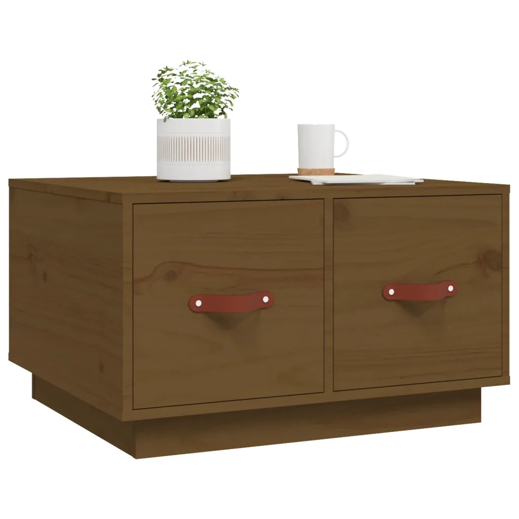 Tavolino da Salotto Miele 60x53x35 cm Legno Massello di Pino