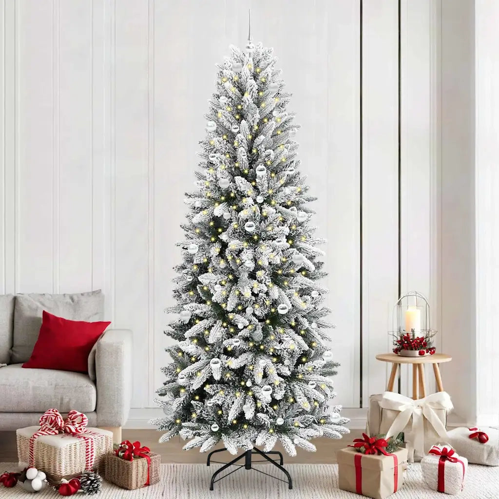 Albero di Natale artificiale con 300 LED Bianco 240 cm 3396074