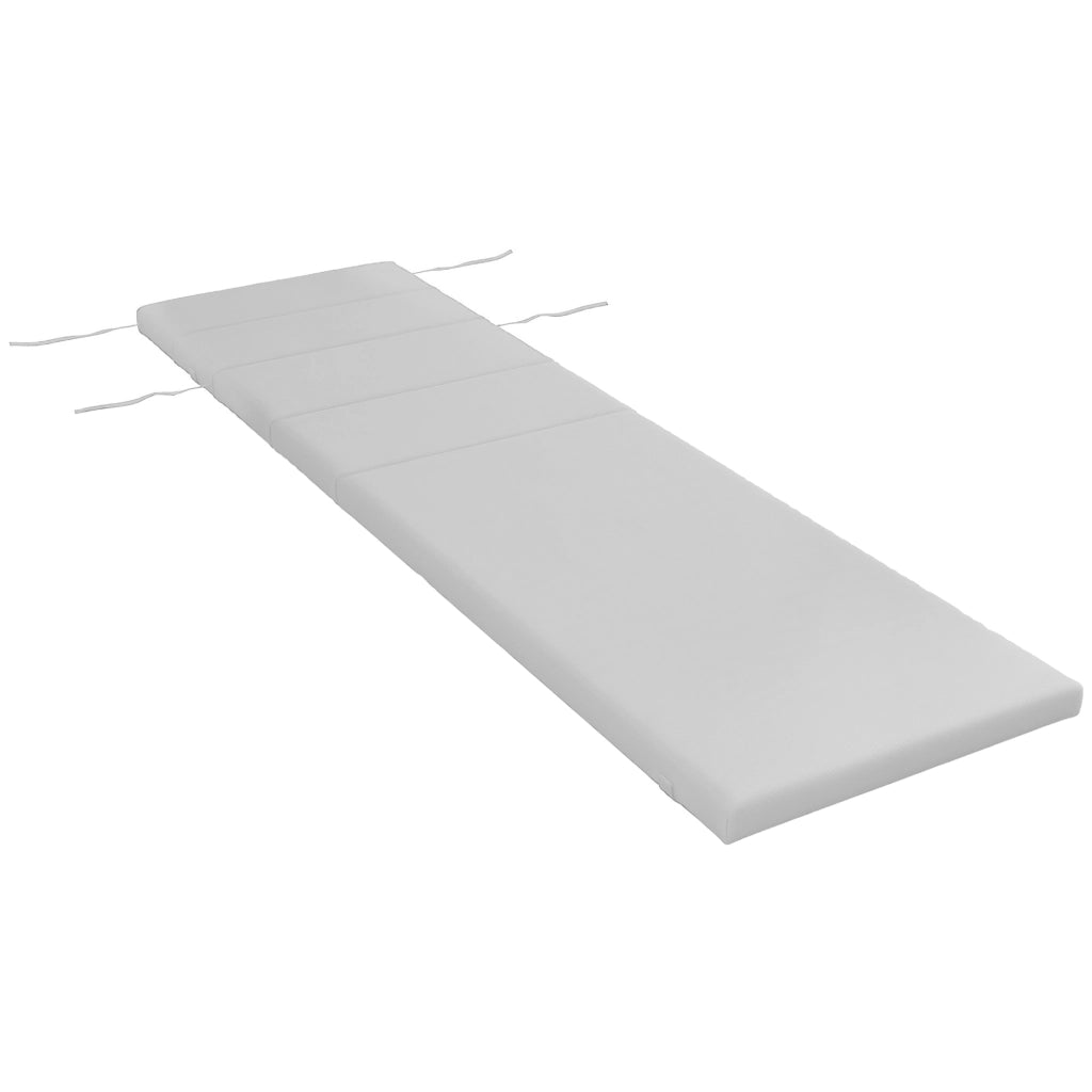 Cuscino per chaise longue da esterno con poggiatesta ¨C zephmum ¨C grigio chiaro 196x63 cm