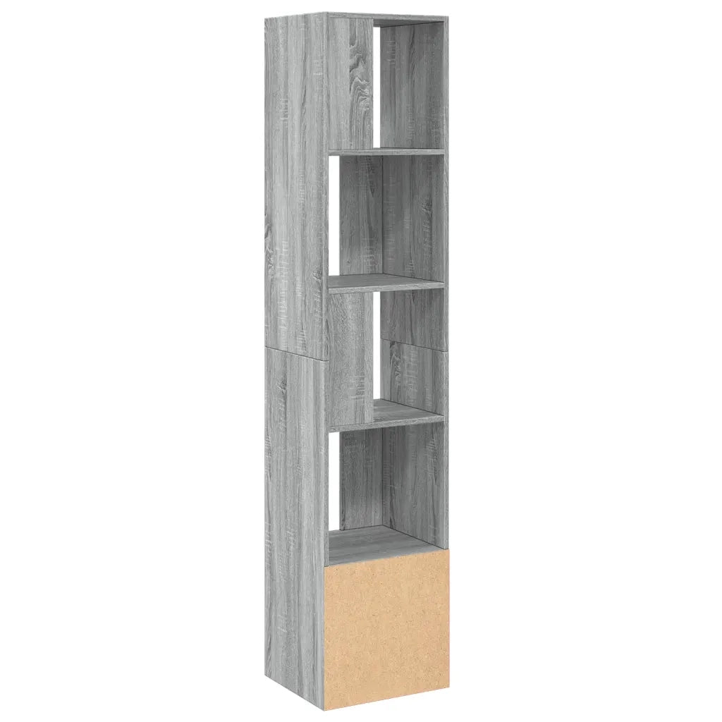 Libreria-Scaffale per Libri-Mobile di Stoccaggio Grigio Sonoma 40x36x189 cm in Legno Multistrato
