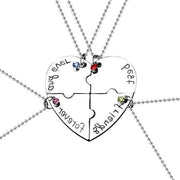 Set di 4 migliori collane di amicizia per ragazze - collana a cuore - regalo di compleanno divertente