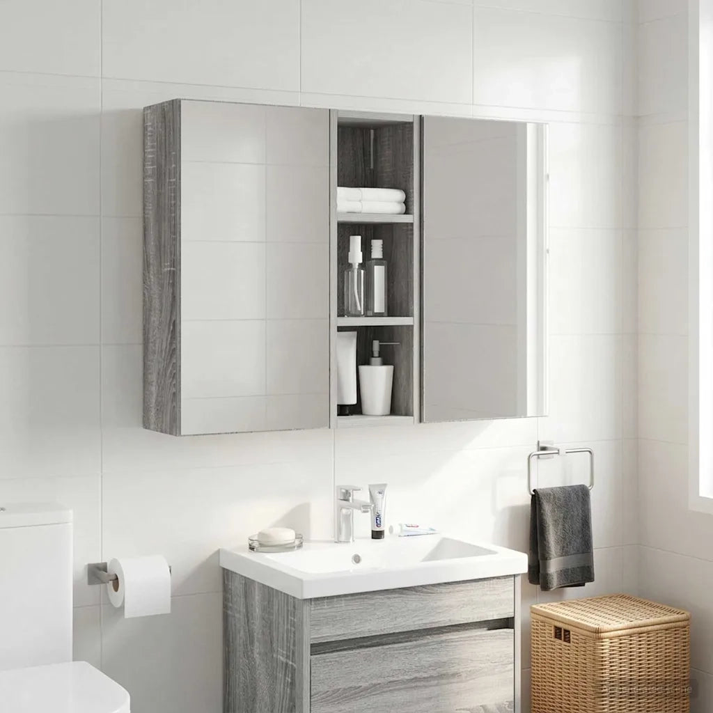 Armadio da bagno a muro Sonoma grigia 20 x 16 x 62,5 cm 889308