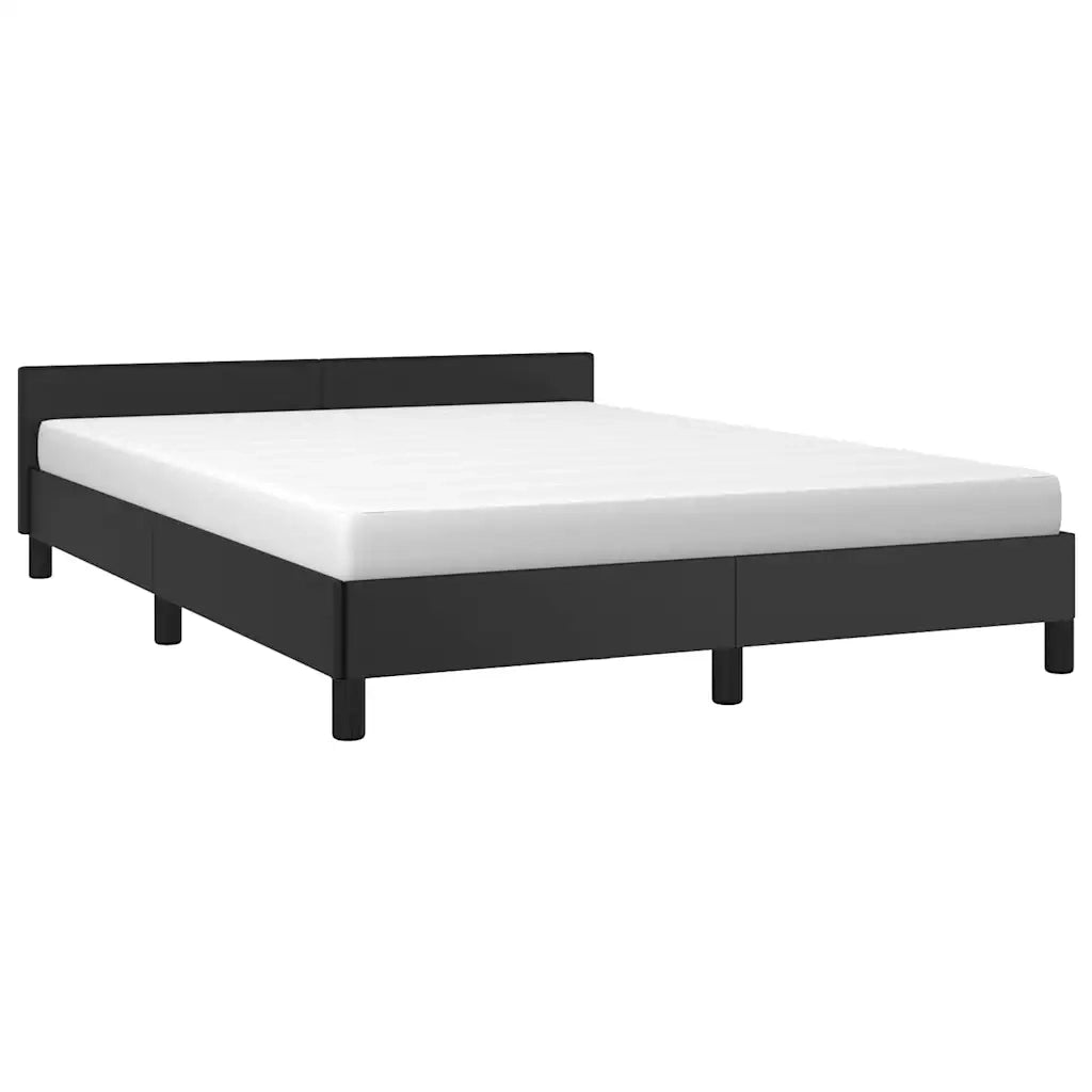 Giroletto con Testiera senza Materasso-Struttura Letto Nero 140x200 cm 839549