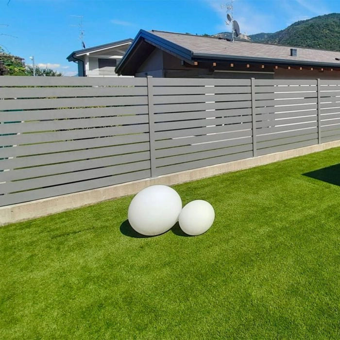 Recinzione In Legno Composito Wpc E Alluminio "vedo Non Vedo" - Kit Modulo L.202 X H.205 Cm Altezza: 106.8 cm