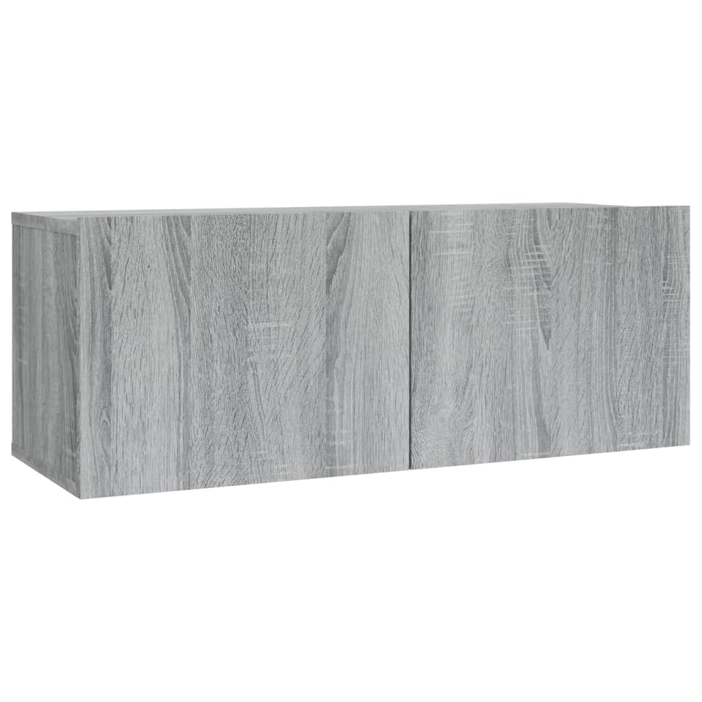 Set di mobili in legno ingegnerizzato Sonoma da 2 pezzi (mobile credenza mobile TV soggiorno camera da letto salotto) - 02_0024454