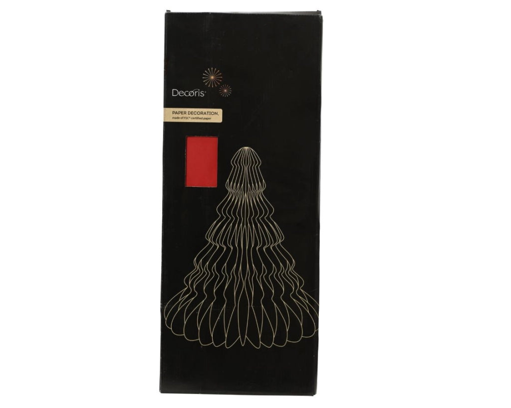 ALBERO DI CARTA ROSSO E VERDE DIAM 48X60H CM