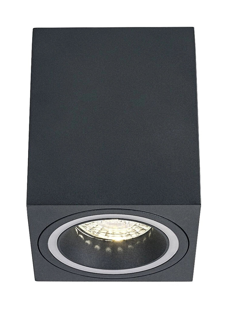 Faretto soffitto moderno grigio quadrato GU10 Kobald Rabalux