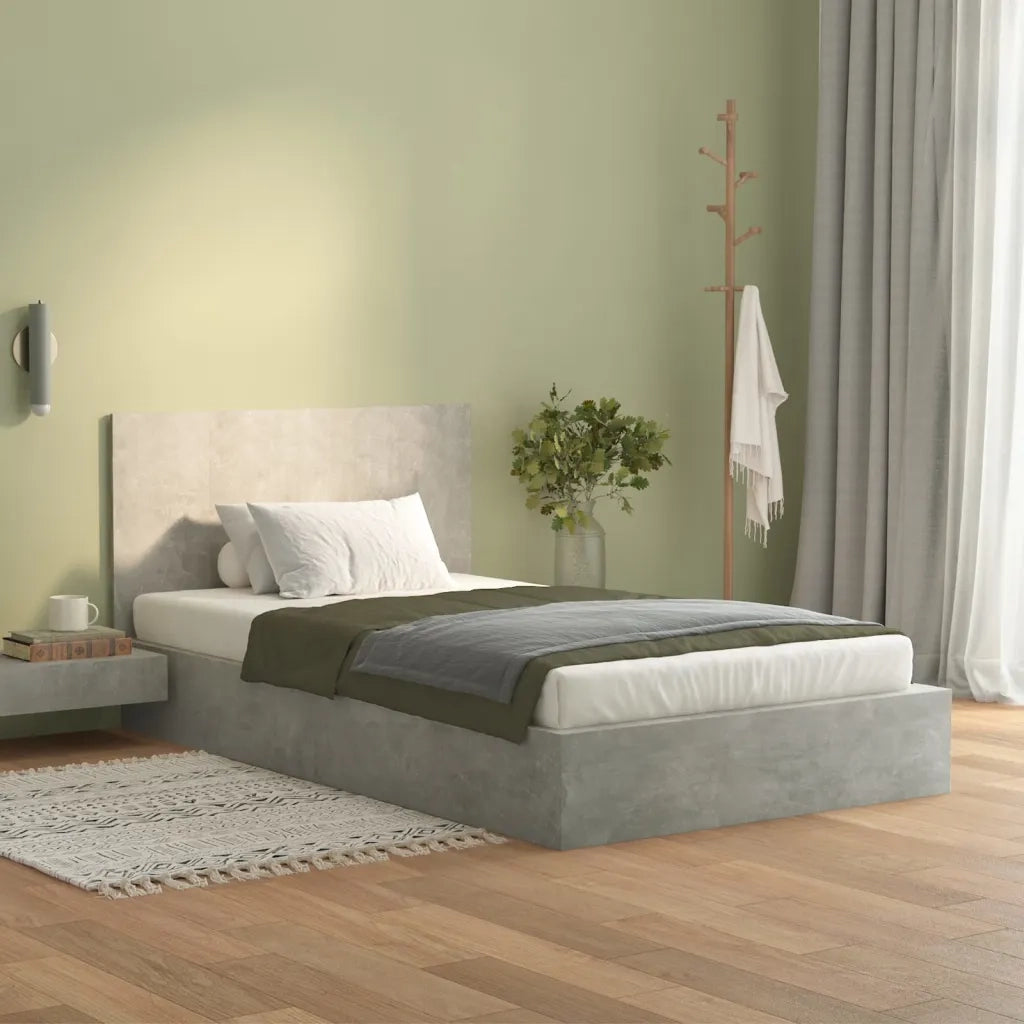 Testiera | Testata Letto Grigio Cemento 120x1,5x80cm in Legno Multistrato