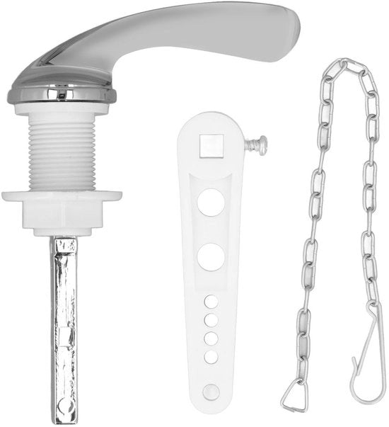 Manicotto per doccia a catena in acciaio inossidabile/Kunststof - Maniglia per doccia con catena - Stile elegante e duraturo - Peso 168 g - Maniglia per doccia con catena