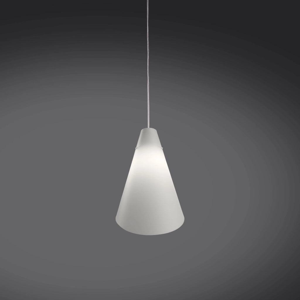 Sospensione Moderna Calle Polilux ® Bianco E Metallo Cromo 1 Luce E27